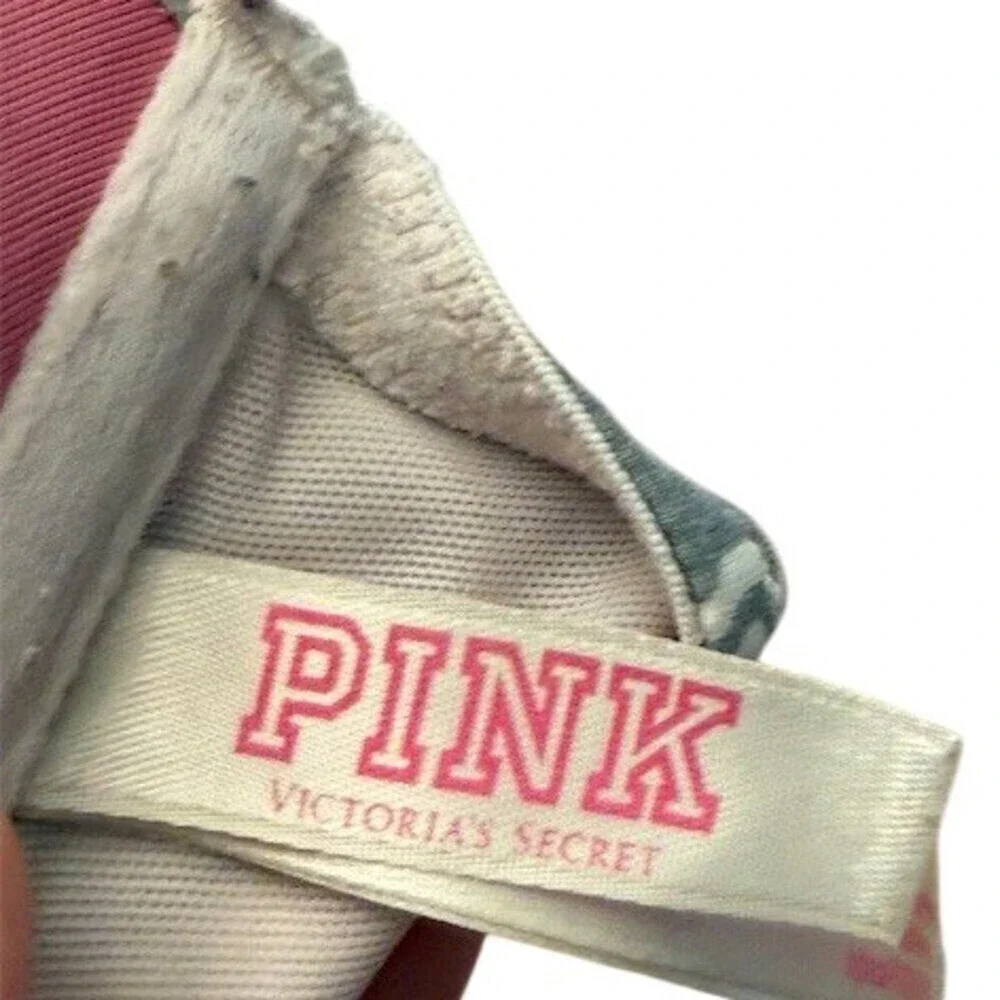 Victoria's Secret PINK Push Up Bra 36D Gray Camo Front Closure